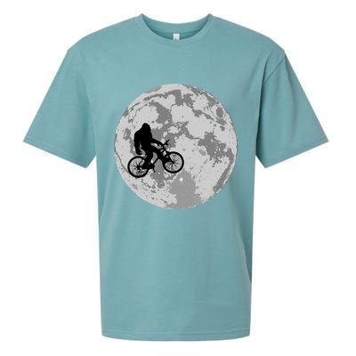 Bigfoot In The Moon Sasquatch Sueded Cloud Jersey T-Shirt