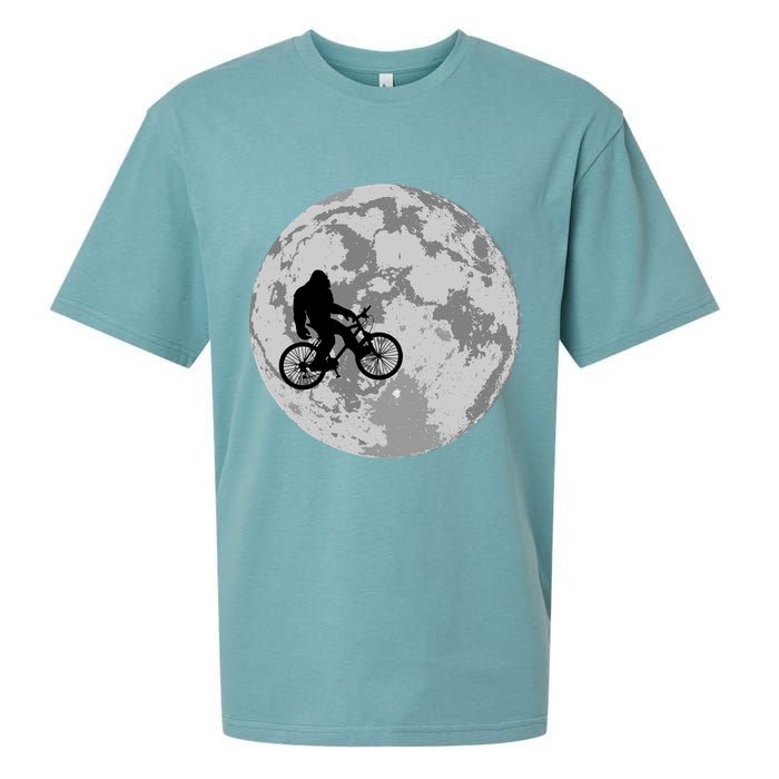 Bigfoot In The Moon Sasquatch Sueded Cloud Jersey T-Shirt