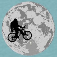 Bigfoot In The Moon Sasquatch Sueded Cloud Jersey T-Shirt