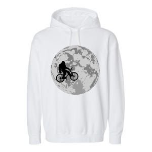 Bigfoot In The Moon Sasquatch Garment-Dyed Fleece Hoodie