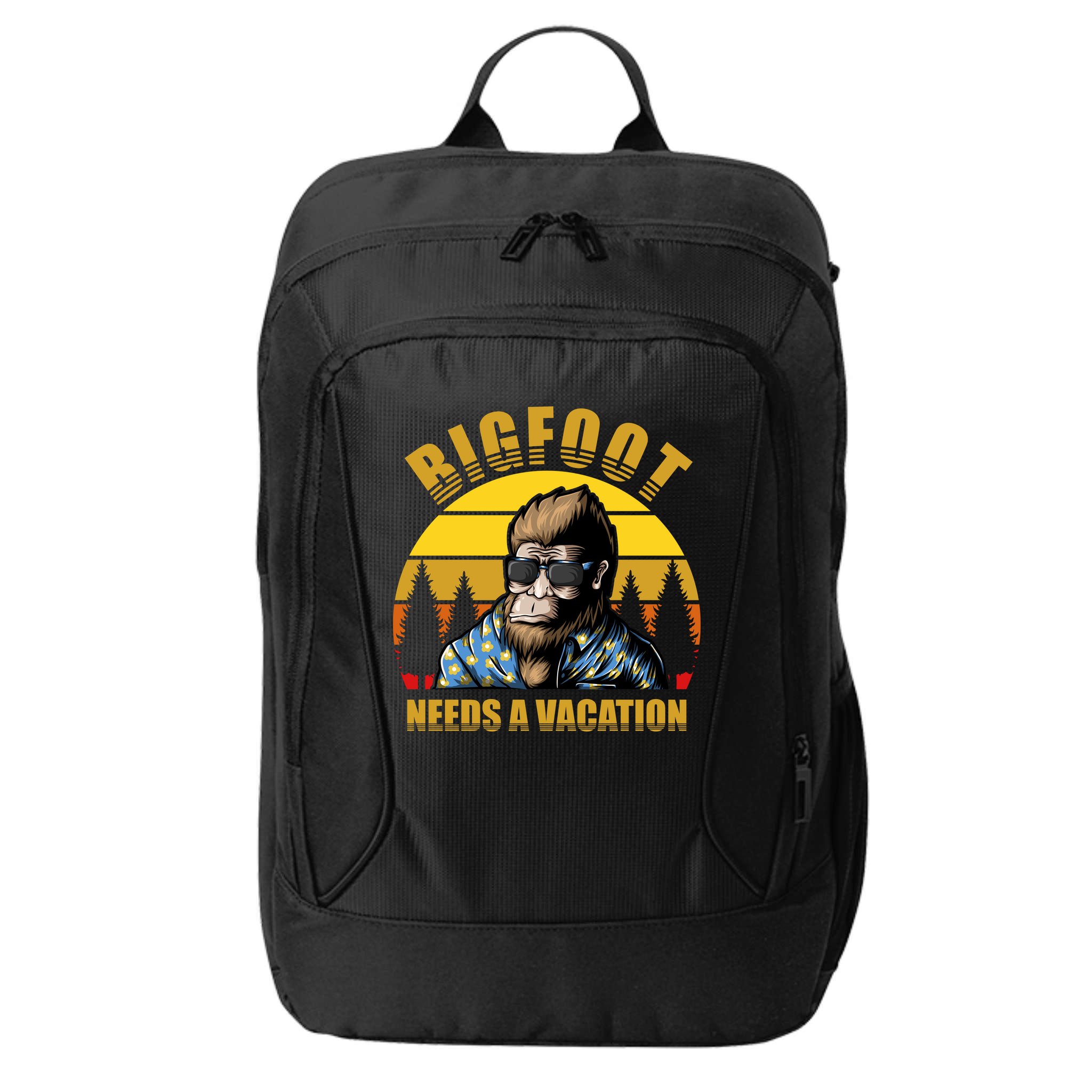 Bigfoot Needs A Vacation City Backpack