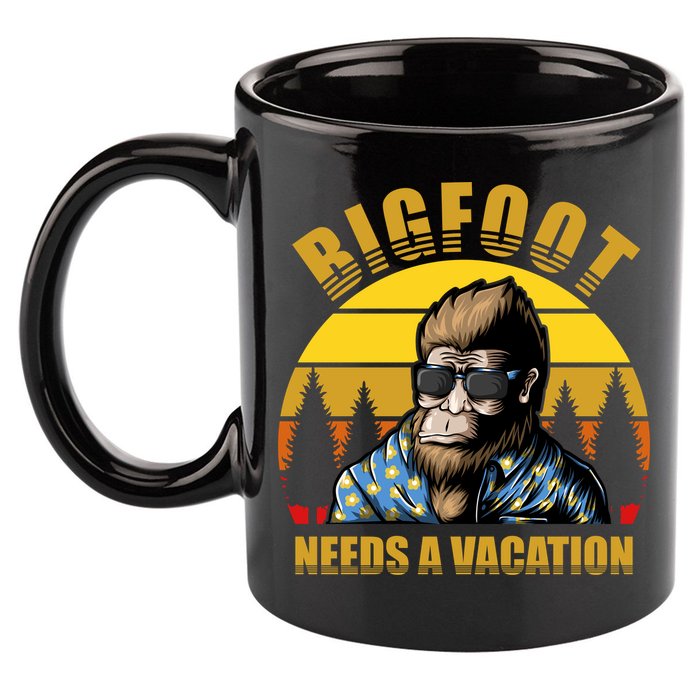 Bigfoot Needs A Vacation 11oz C Handle Ceramic Mug
