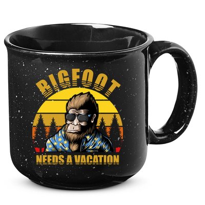 Bigfoot Needs A Vacation 15oz Campfire Ceramic Mug