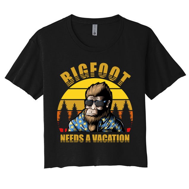 Bigfoot Needs A Vacation Crop Top