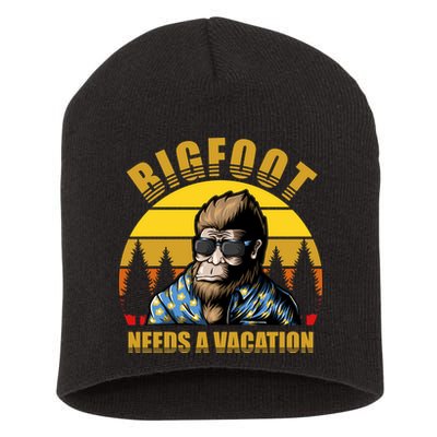 Bigfoot Needs A Vacation Short Acrylic Beanie