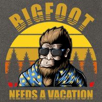 Bigfoot Needs A Vacation Cotton Canvas Backpack