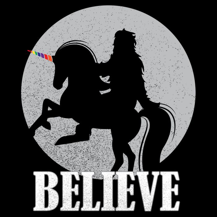 Bigfoot Riding Unicorn Believe Apron