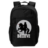 Bigfoot Riding Unicorn Believe Daily Commute Backpack