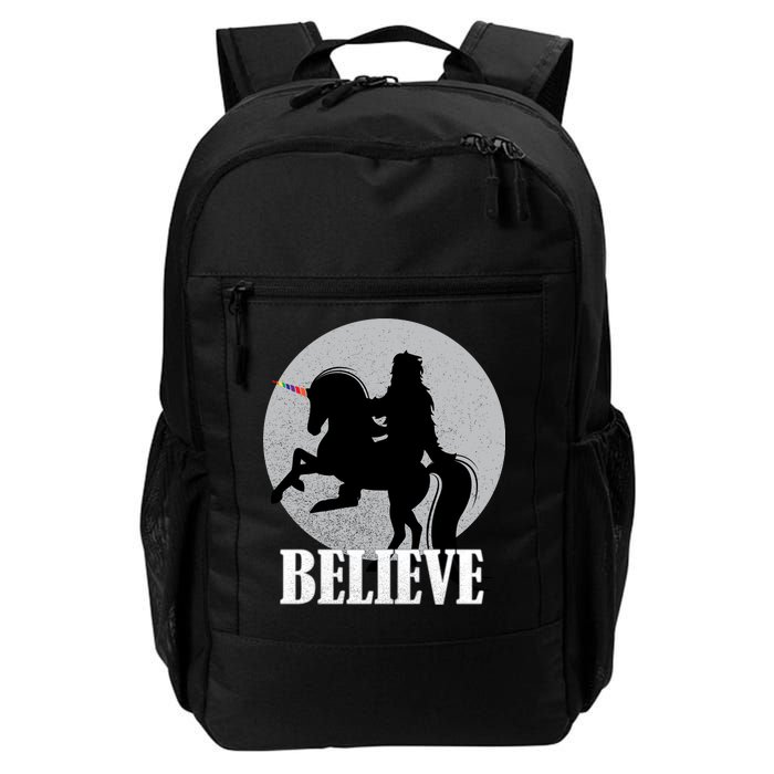 Bigfoot Riding Unicorn Believe Daily Commute Backpack