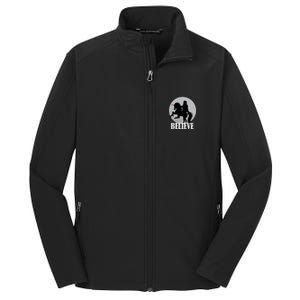 Bigfoot Riding Unicorn Believe Core Soft Shell Jacket