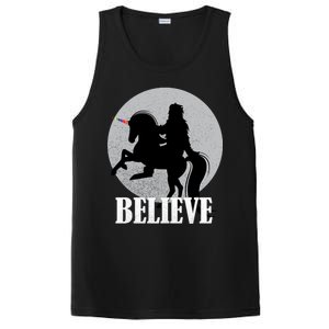 Bigfoot Riding Unicorn Believe PosiCharge Competitor Tank