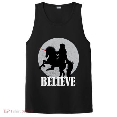 Bigfoot Riding Unicorn Believe PosiCharge Competitor Tank