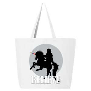 Bigfoot Riding Unicorn Believe 25L Jumbo Tote