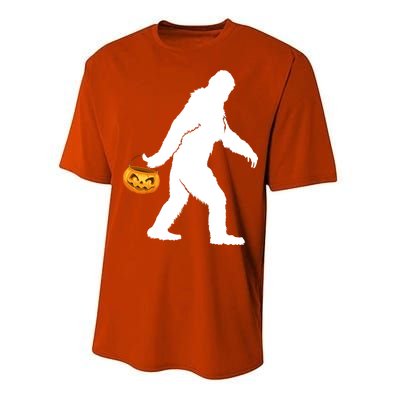 Bigfoot Sasquatch Halloween Pumpkin Performance Sprint T-Shirt