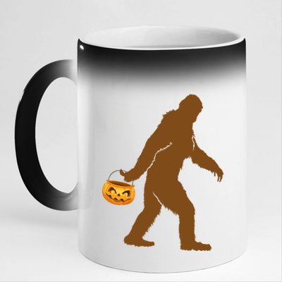 Bigfoot Sasquatch Halloween Pumpkin 11oz Black Color Changing Mug