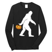 Bigfoot Sasquatch Halloween Pumpkin Long Sleeve Shirt