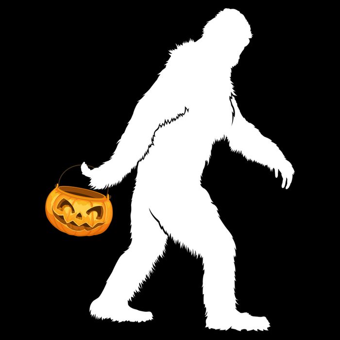 Bigfoot Sasquatch Halloween Pumpkin Long Sleeve Shirt