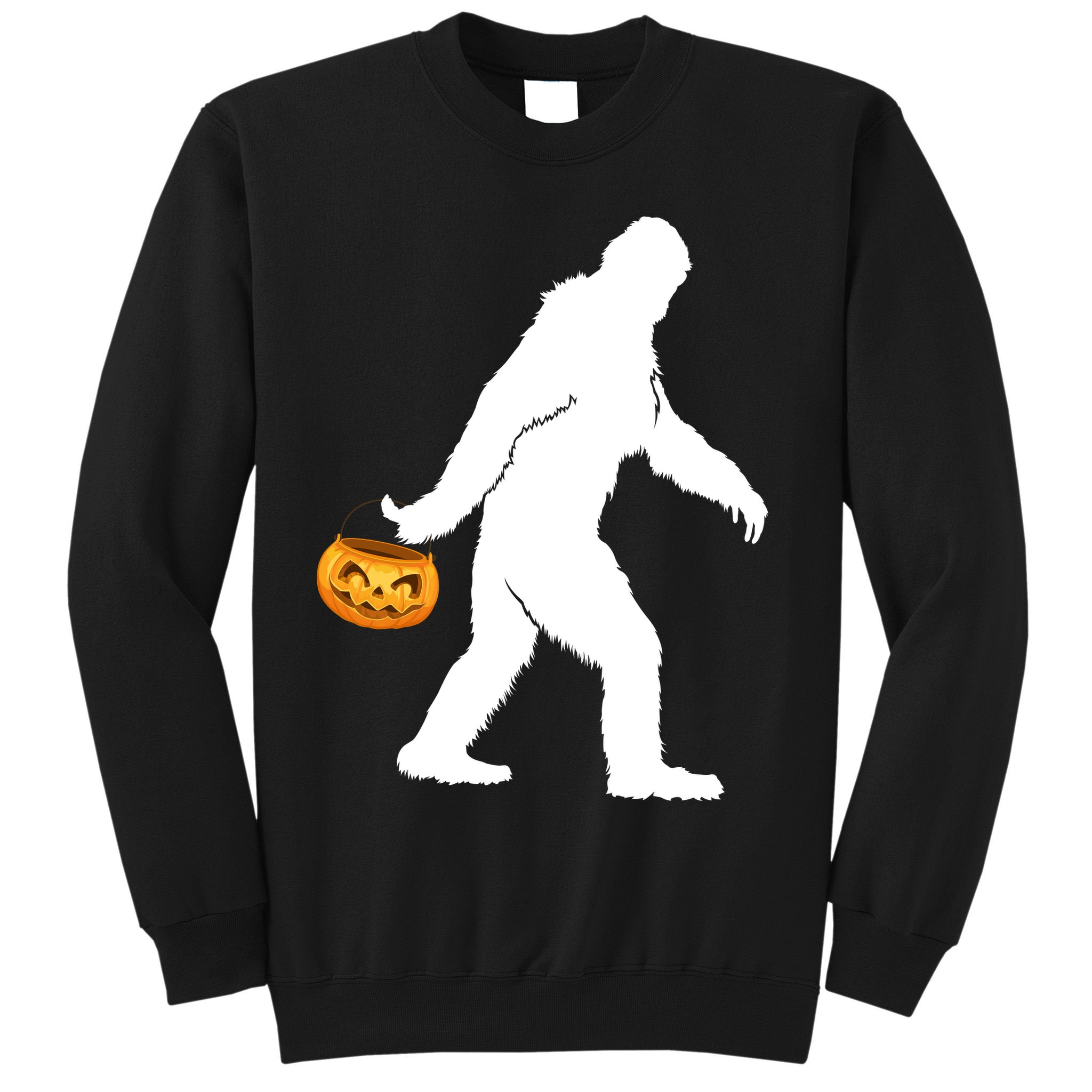 Bigfoot Sasquatch Halloween Pumpkin Sweatshirt