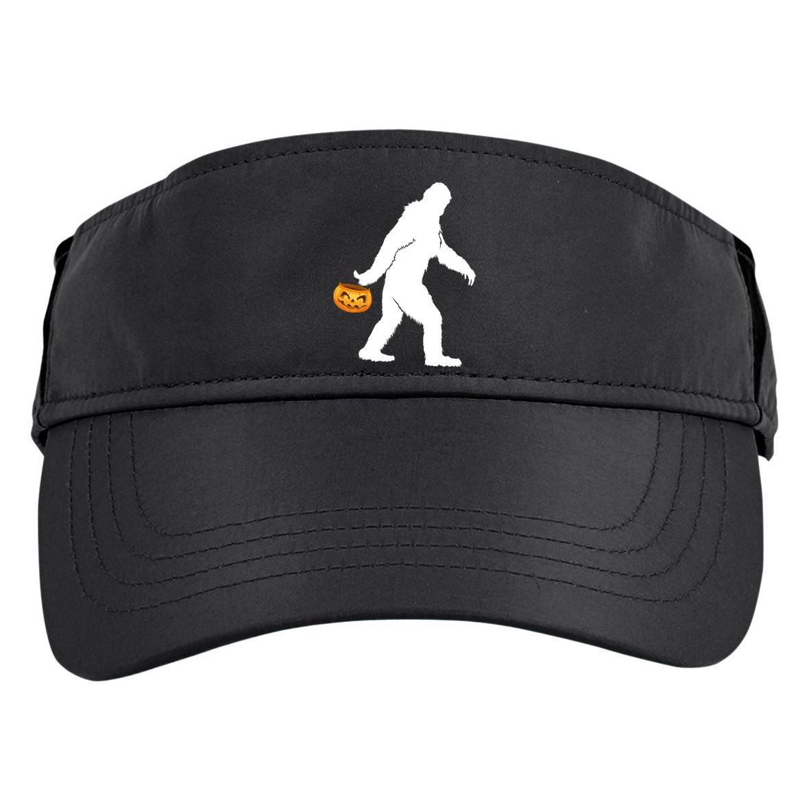 Bigfoot Sasquatch Halloween Pumpkin Adult Drive Performance Visor