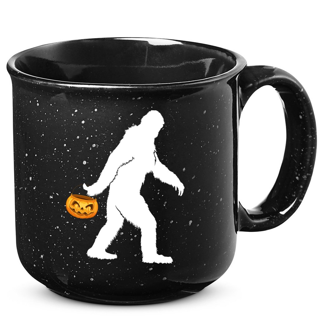 Bigfoot Sasquatch Halloween Pumpkin 15oz Campfire Ceramic Mug