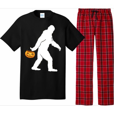 Bigfoot Sasquatch Halloween Pumpkin Pajama Set