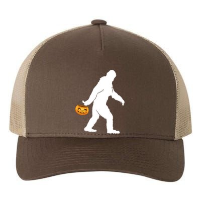 Bigfoot Sasquatch Halloween Pumpkin Yupoong Adult 5-Panel Trucker Hat