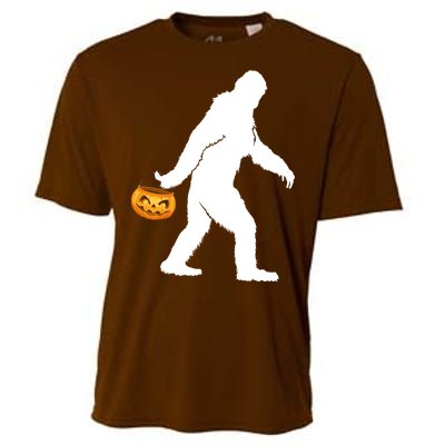 Bigfoot Sasquatch Halloween Pumpkin Cooling Performance Crew T-Shirt