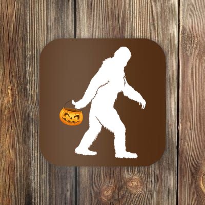 Bigfoot Sasquatch Halloween Pumpkin Coaster