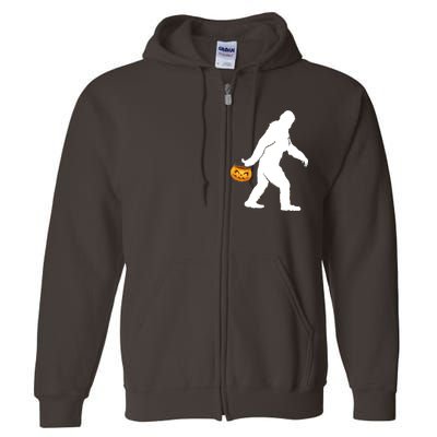 Bigfoot Sasquatch Halloween Pumpkin Full Zip Hoodie