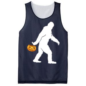 Bigfoot Sasquatch Halloween Pumpkin Mesh Reversible Basketball Jersey Tank