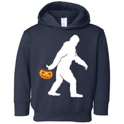 Bigfoot Sasquatch Halloween Pumpkin Toddler Hoodie