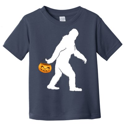 Bigfoot Sasquatch Halloween Pumpkin Toddler T-Shirt