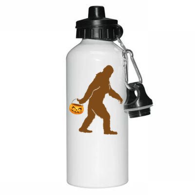 Bigfoot Sasquatch Halloween Pumpkin Aluminum Water Bottle 