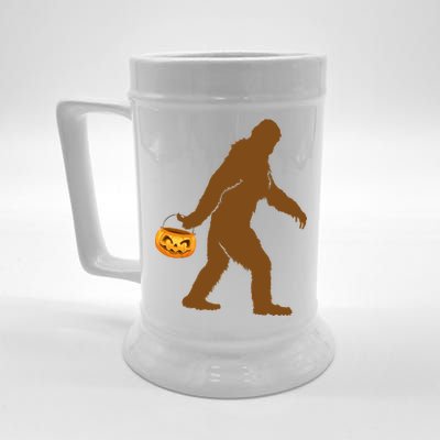 Bigfoot Sasquatch Halloween Pumpkin Beer Stein