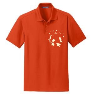 Bigfoot Silhouette Moon Stars Dry Zone Grid Polo