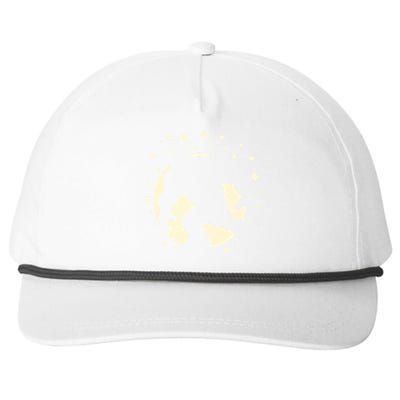 Bigfoot Silhouette Moon Stars Snapback Five-Panel Rope Hat