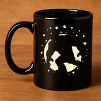 Bigfoot Silhouette Moon Stars 11oz C Handle Ceramic Mug