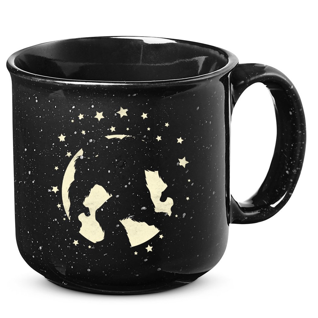 Bigfoot Silhouette Moon Stars 15oz Campfire Ceramic Mug