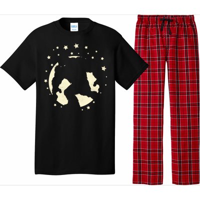 Bigfoot Silhouette Moon Stars Pajama Set