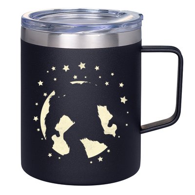 Bigfoot Silhouette Moon Stars 12oz Stainless Steel Coffee Mug