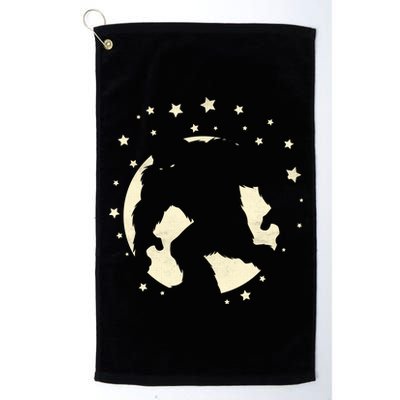 Bigfoot Silhouette Moon Stars Platinum Collection Golf Towel