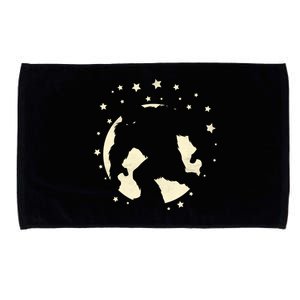 Bigfoot Silhouette Moon Stars Microfiber Hand Towel