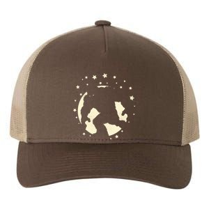 Bigfoot Silhouette Moon Stars Yupoong Adult 5-Panel Trucker Hat