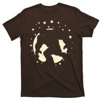 Bigfoot Silhouette Moon Stars T-Shirt