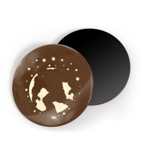 Bigfoot Silhouette Moon Stars Magnet