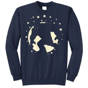 Bigfoot Silhouette Moon Stars Sweatshirt