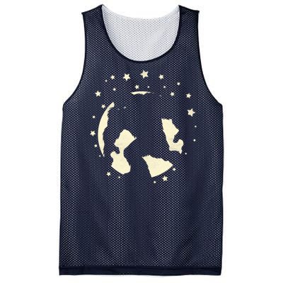 Bigfoot Silhouette Moon Stars Mesh Reversible Basketball Jersey Tank