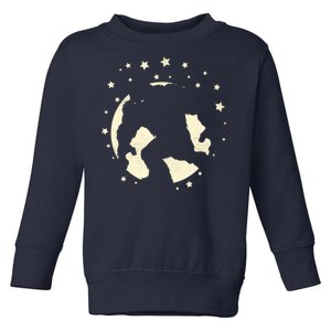 Bigfoot Silhouette Moon Stars Toddler Sweatshirt