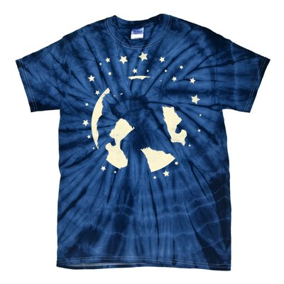 Bigfoot Silhouette Moon Stars Tie-Dye T-Shirt