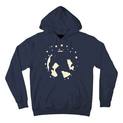 Bigfoot Silhouette Moon Stars Tall Hoodie